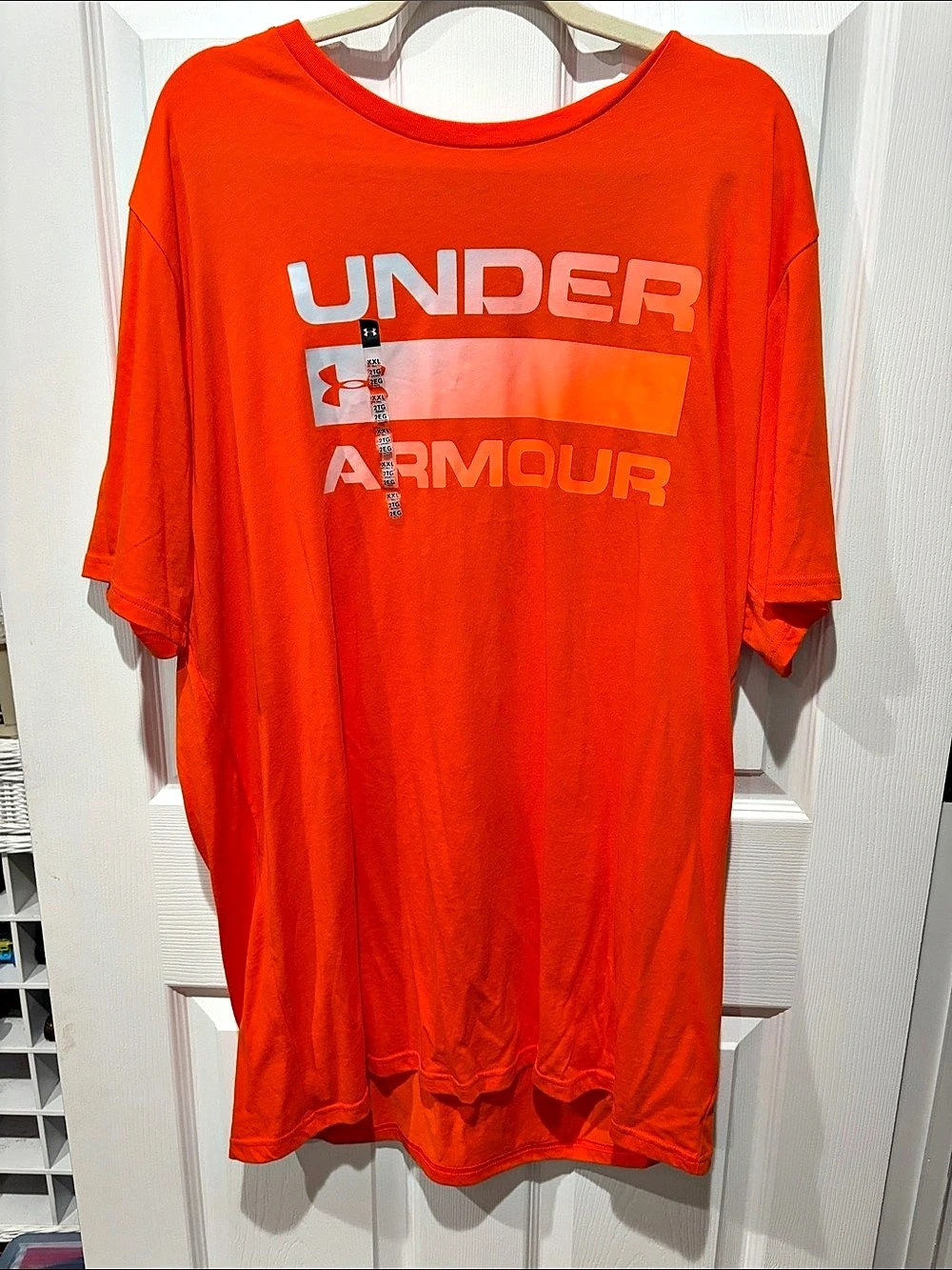 Under Armour HeatGear Graphic T-Shirt Men's Orange Short Sleeve Tee XXLT NWT